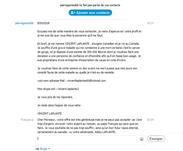 Francoune_Parra's tweet photo. Ce genre de mec qui m'envoie ces messages, émerveille mes journées ! #adieuVincentLaplante http://t.co/YI68JEzCWk