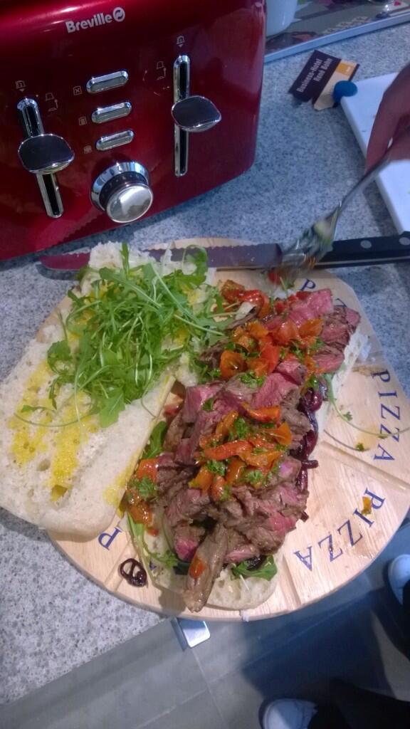 Steak sandwich #peppers #balsamiconions #delicious
