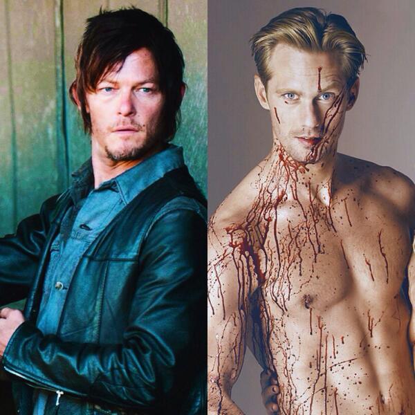 ValorousNordic's tweet photo. I request opinions on something. Considering changing fandoms. RT for TWDs Daryl Dixon or Fav for TBs Eric Northman http://t.co/n0V6Gdrg4P