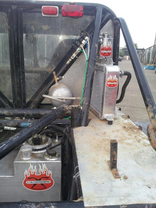 A_TM_ENG's tweet image. Fuel tank chargecooler radiator and header tank we made for a truck competing in king of the glens next week