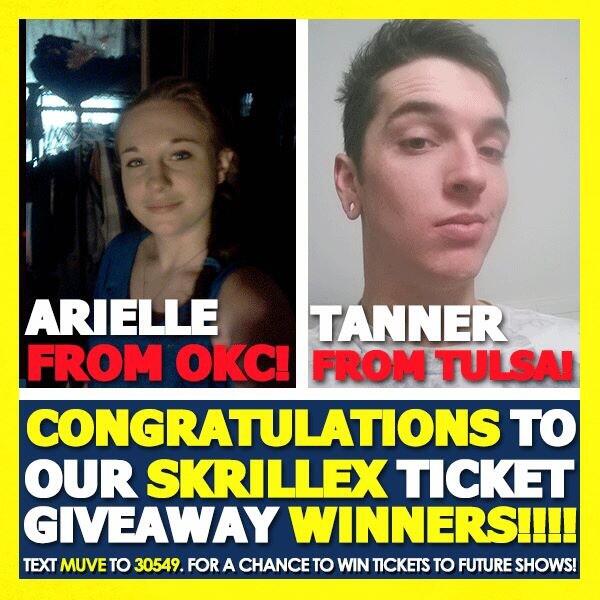 Congrats to out Text to Win ticket giveaway winners!!! #muvemag #freetickets #texttowin #okcshows