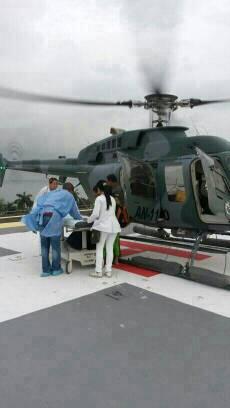 aeronavalpanama's tweet photo. Evacuación aeromédica de joven de 16 años con problemas en la mandíbula desde Palmilla hacia hospital Santo Tomás http://t.co/Tt9PZCUTVG
