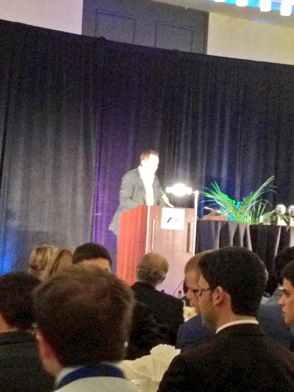 NobbeChristine's tweet image. The acceptance speech. (Should have brought the Nikon!) #ISDC2014