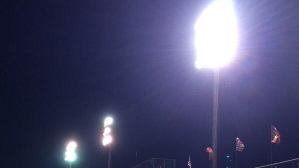 The lights shine bright down on #Lubbock Speedway tonight. Thank you fans for making it a special night!