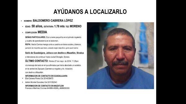 alxtor's tweet photo. Ayudan a difundir, porfa, es el papá de una amiga, cualquier info y difusión es de ayuda. Gracias!! @Trafico_ZMG http://t.co/pC5OrOK0Ft
