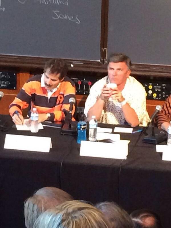 Gov_Ehrlich's tweet photo. It's Princeton Reunions weekend!  Panel discussion this morning with John Stossel.  Photo courtesy of Gary McLhinney. http://t.co/C5dab3U8l9