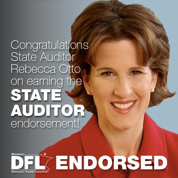 Congratulations State Auditor @Rebecca_Otto on your #mndfl endorsement!