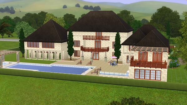 Simaholic's tweet image. One of my more recent houses in Sims 3