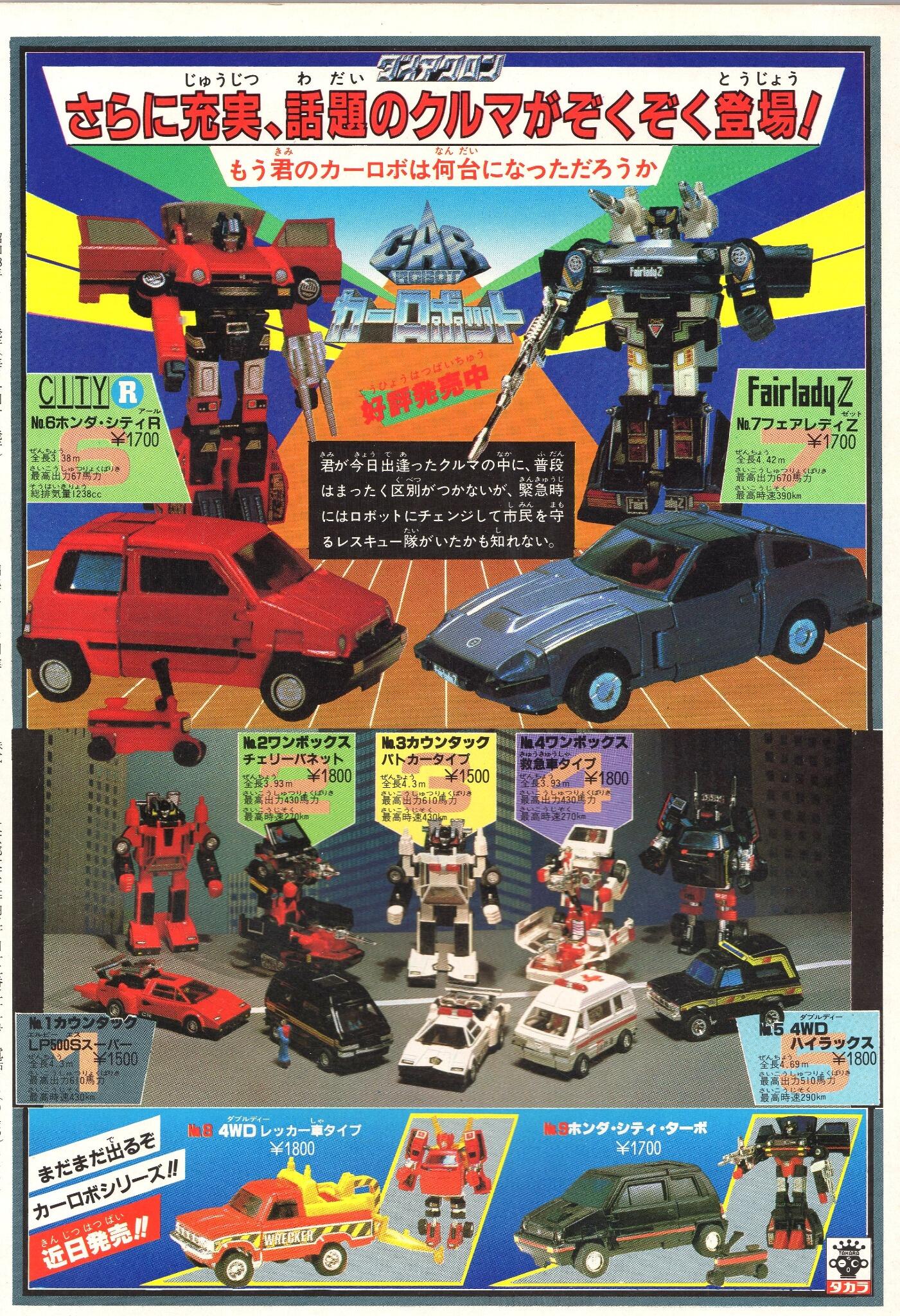 昭和レトロ　希少　ダイアクロン　HONDA CITY-R No.6 カーロボット TAKARA タカラ ダイアクロン カーロボット No.6 ホンダ・シティR
