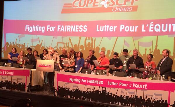 FredHahnCUPE's tweet image. "@CUPEOntario: Swearing-in of the @CUPEOntario Executive Board at #CUPECon14 http://t.co/YQhCwUTNbb" #standup4fairness #StopHudak #CUPERocks