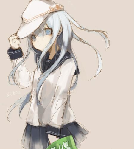 前に描いたヴェルちゃんだけど(60縛り) #艦これ版深夜の真剣お絵描き60分一本勝負 