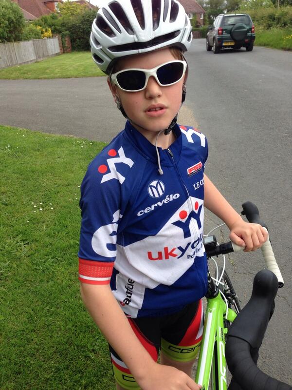 The boy is done in. Keeping the <a href="/teamukyouth/">Team UK Youth</a> flag flying from @YBLECOL on our ride today. <a href="/DavePovall/">Pov</a> <a href="/jonmould91/">Jon Mould</a>