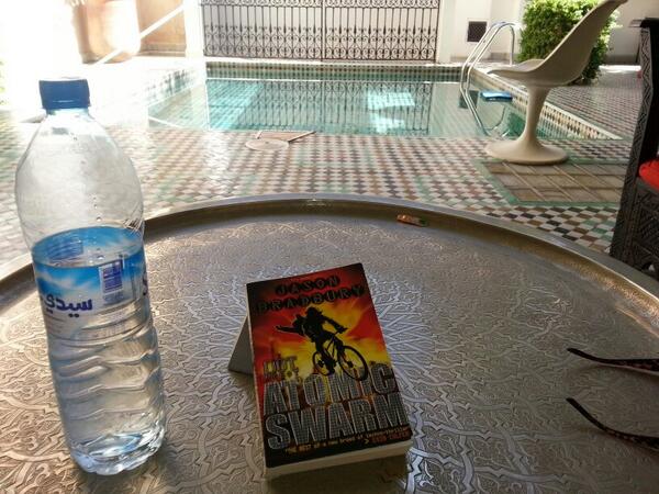 JasonBradbury's tweet photo. ;) “@terryip: @JasonBradbury just the right length read hiding from the moroccan heat.. #Chillax #MeX #DotRobot http://t.co/apjSSZZkRU”