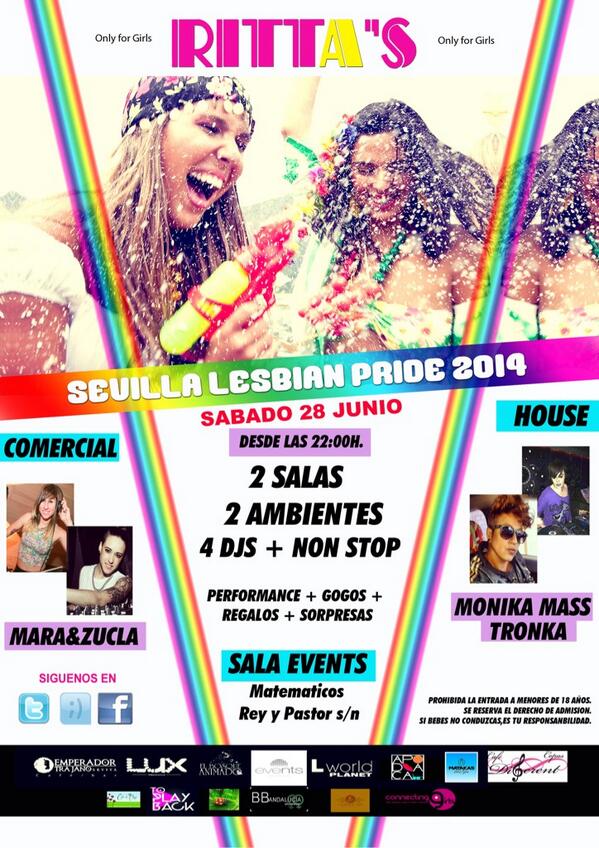 vargas_sanchez's tweet photo. "@FIESTARITTAS: Chicas  RITTA'S estará este año en el Orgullo del sur...nos veremos todas. http://t.co/BF1j91wOAJ" @monikkamass