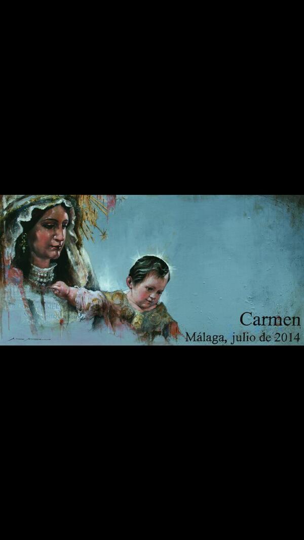 Ayer se presentaba nuestro cartel,ya bendice desde las calles nuestra Titular.Obra de Díaz Arnido