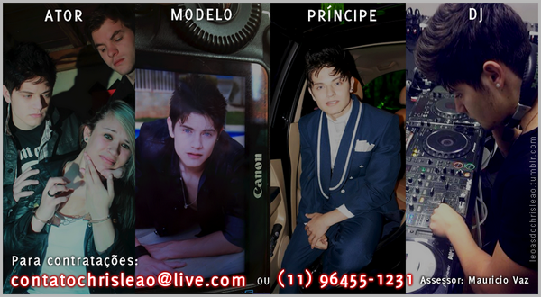 DivulgaChrisL's tweet photo. Ator, Modelo, Príncipe e DJ! CONTRATE @CHRIS_LEAO  contatochrisleao@live.com ou (11) 964551231 - com Mauricio Vaz http://t.co/8yBTMr2SHn