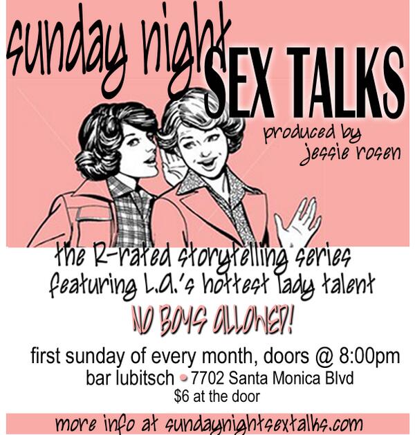 Ladies of #losangeles! Come hear me tell dirty stories tmrw at @BarLubitsch. #whileyouwerebreeding