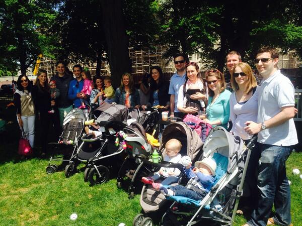 BCAlumni's tweet photo. Welcome to the 10 year reunion, #bc04 and #bc29, #bc30, #bc31 #BCReunion #StrollerParking http://t.co/uXgzB44Kib