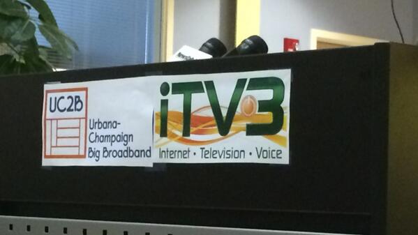 EmmArrArr's tweet photo. Historic day in C-U. Welcome to the community, iTV3! #UC2B #iTV3 http://t.co/D3CHDOJQ88