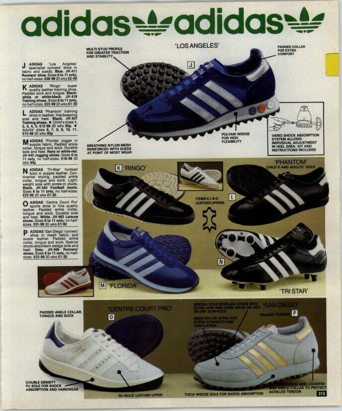 adidas all black trainers 1980s