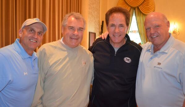 NHLFlyers's tweet photo. Joe Watson &amp; Bob Kelly hit the links today for @Drive4Autism at DuPont Country Club, w/ @AllWaltrip. #tweetforautism http://t.co/UDZ6mtYqfY