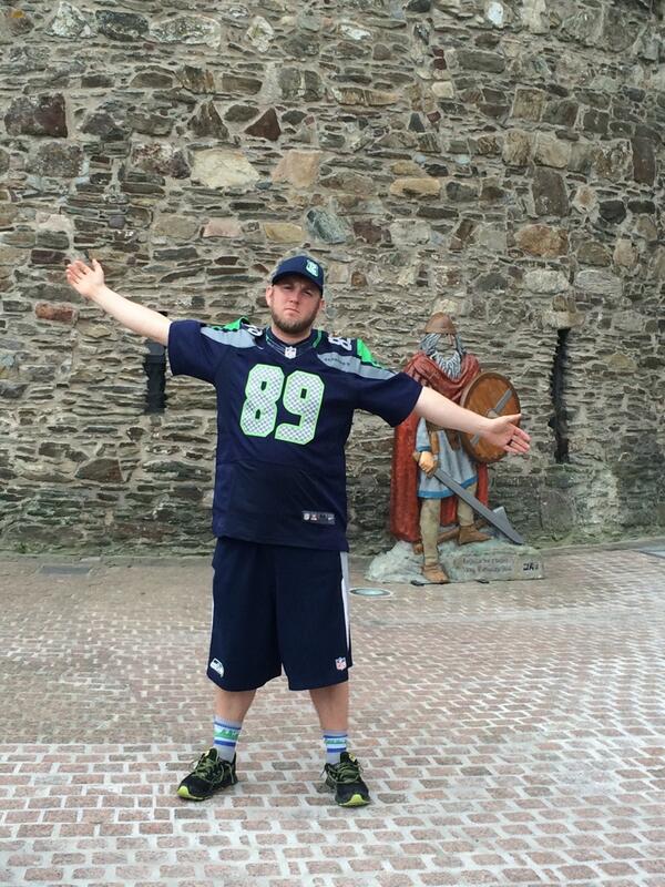 12th_Army's tweet photo. Vacationing in Ireland celebrating number 89! Congrats @DougBaldwinJr #3moreyears http://t.co/38Ao6AqFUQ