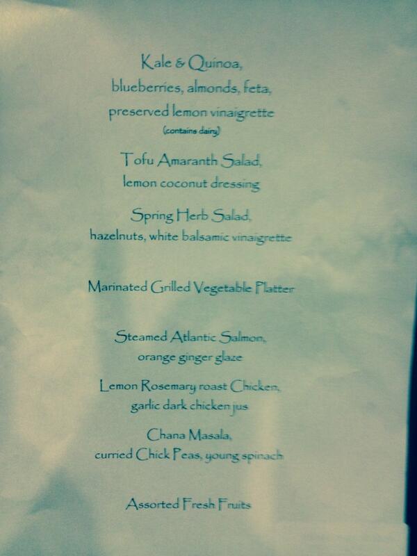 rebecca_davids's tweet photo. A menu fit for a conference full of dietitians! @RDsPubHealthON http://t.co/DUCETyGyrz