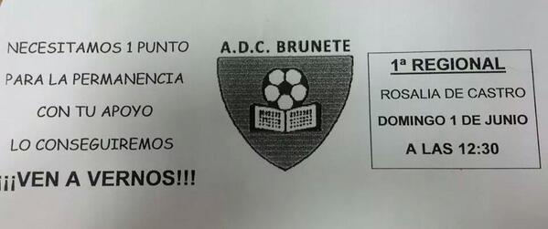 Ven a animar al Senior el domingo al Rosalia.Partido por la permanencia con el Villarejo a las 12:30. Juntos podemos!