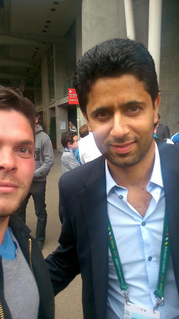guillaumebra's tweet photo. Bête de journée avec mon pote Nasser. #PSG #RG14 http://t.co/C2DMDYNHk6