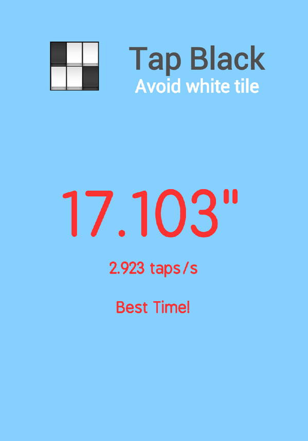JewelEza's tweet photo. I can tap 2.923 taps/sec. Test your reflexes while making great music in Tap Black. http://t.co/z2OjEgkQ5n #tapblack http://t.co/znqdpXFJiw