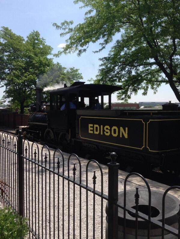 Bellflower fifth graders enjoying the train at Greenfield Village. I hope Howard doesn't see this picture!
