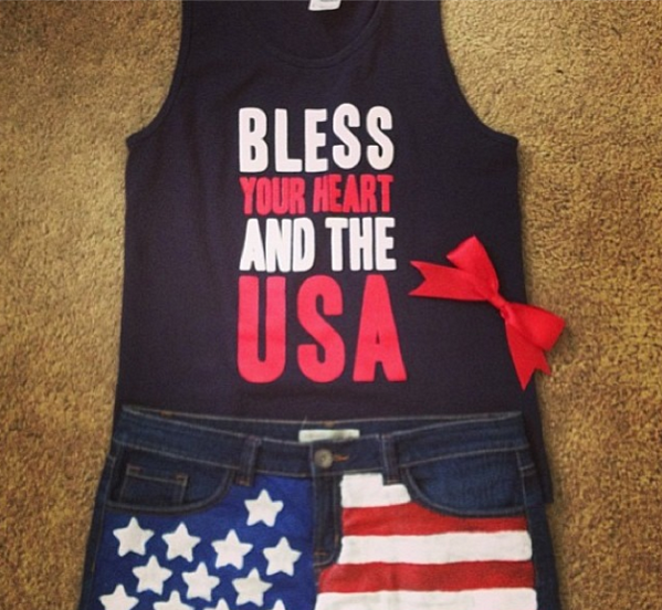 dishinwithak's tweet photo. Bless Your Heart &amp; the USA tanks are back in stock in all sizes! Grab one before we sell out! http://t.co/dsdiNjogjT http://t.co/cBYX5zBJsD