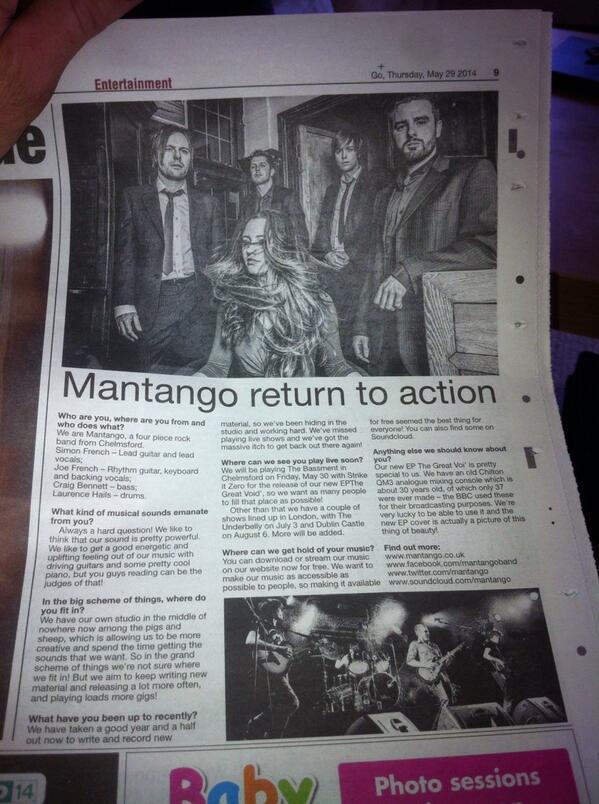 Cheeky little article in the <a href="/Essex_Chronicle/">Generating Finances</a> 'The Great Void' is released on our website tomorrow! #excited #creamy