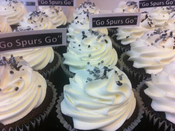 Come in today and grab a cupcake made fresh this morning by our friends at Sweet Treats! #GoSpursGo