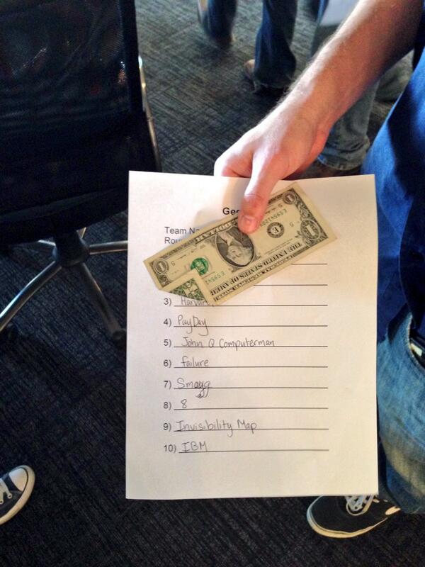 Geekdom's tweet photo. Bribes (not?) accepted. #GeekPrideWeek @DannyOK37 #TriviaDay http://t.co/TKQQwFSgyn