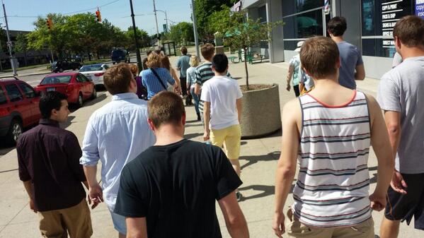 BritQL's tweet photo. #QLinterns Midtown walking tours for our interns staying at WSU with @DhiveDetroit http://t.co/NRcVuGP7Iy