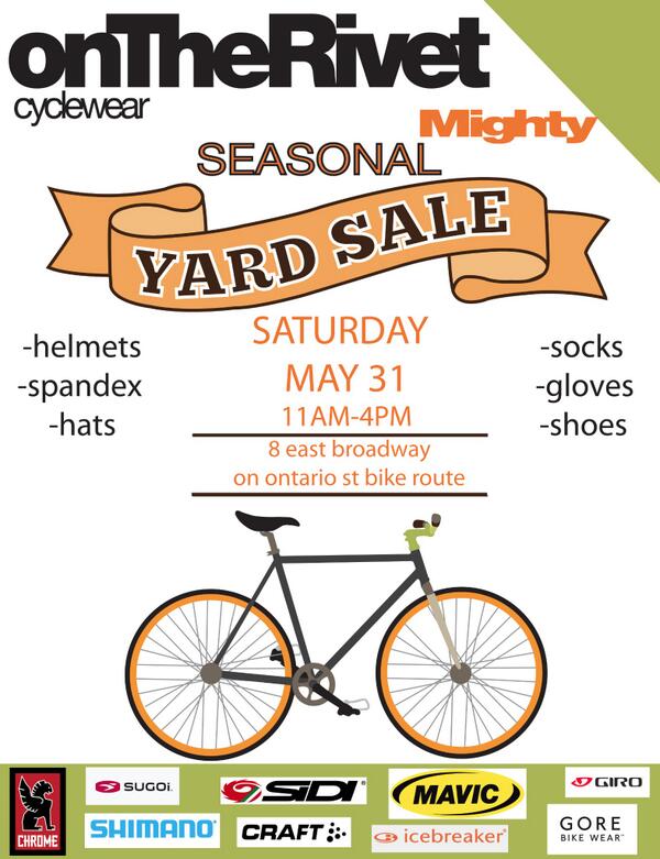 We'll be yard sailing in 2 days, this Saturday May 31st come on by!