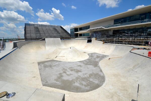 Park at <a href="/XGames/">X Games</a> is on the home stretch and looks great! Unbelievable job from <a href="/CaRampWorks/">CA RampWorks</a>. #xgamesaustin #cota