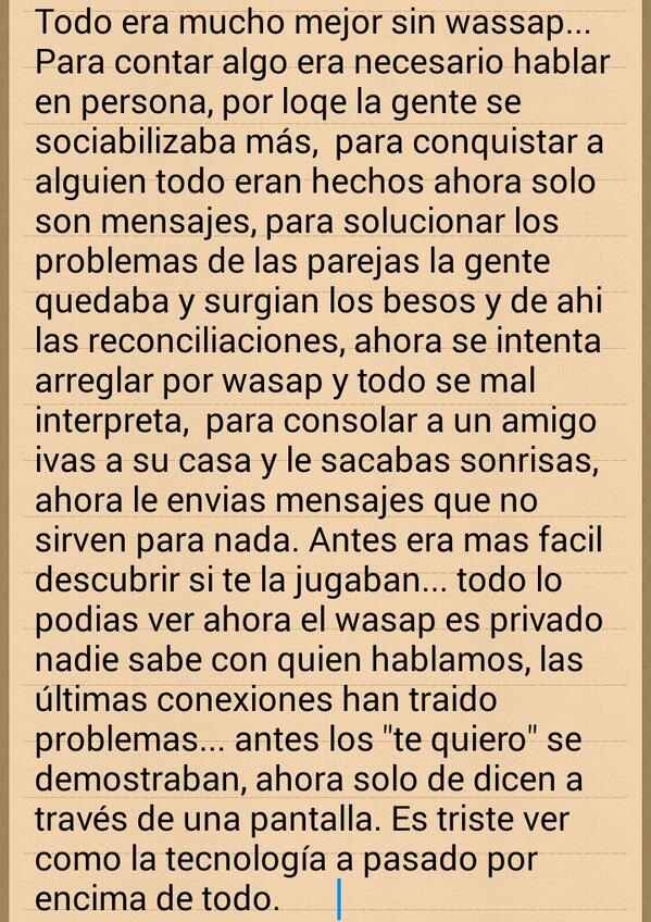 susii339's tweet photo. Todo era mucho mejor sin wassap... http://t.co/GuODexFyFB
