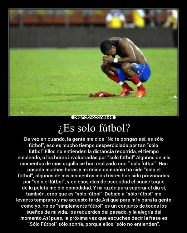 MotivacionesF's tweet photo. No es "Solo fútbol"... http://t.co/WaVxKB42US