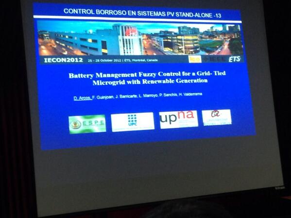 GLElectronica's tweet image. Proyectos en los que participo la ESPE en el 2012. Control de microredes #CyT_ESPE2014  participa ing. Arcos