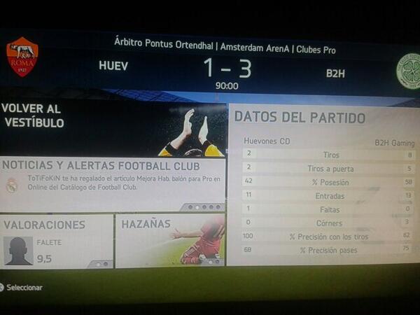 Back2HellFIFA's tweet image. B2H se impone a Huevones F.C en copa ,vamos¡¡ #B2HFIFA