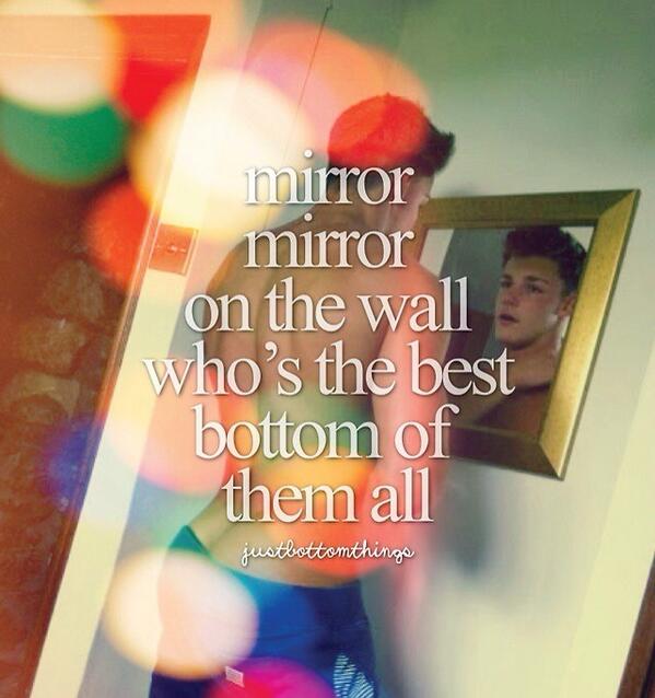 BottomThings's tweet photo. Mirror Mirror on the wall... 🙋 #JustBottomThings http://t.co/Co0S5O18BN