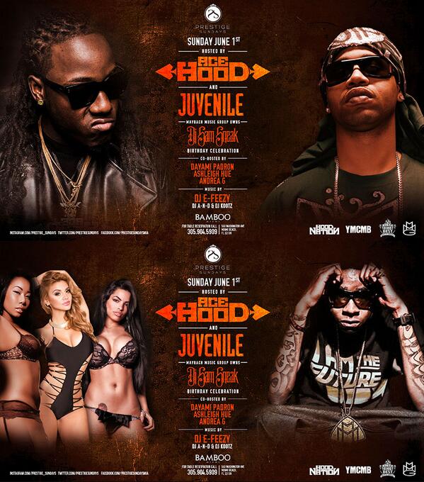 <a href="/DapszHumblesJr/">DapszHumblesJr</a> Breaking News: This Sunday June 1st <a href="/Acehood/">Ace Hood</a> <a href="/juviethegreat/">JUVENILE</a> <a href="/DJSamSneaker/">Sam Sneak</a> AT <a href="/BambooMiami/">Bamboo Nightclub</a>