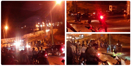 HectorMoralesE's tweet image. Así se vio la situación desde la ULA en San Cristobal esta noche #29M #ConcluMAGNICIDIO2 #PSUVmasacraEnLaULA