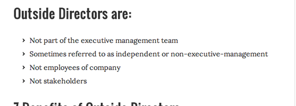 LarryPutterman's tweet photo. Outside Directors and Independent Directors are: http://t.co/drmW174YOO #boards #corpgov http://t.co/FmG4hkxjcv