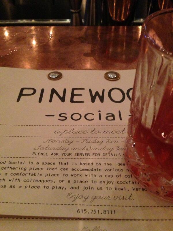 Awesome dinner at Pinewood Social; beets, bourbon, oysters, beer, tartare, sweetbreads, &amp; done