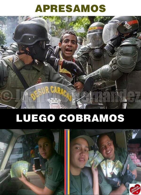 ASI TRABAJA LA GUARDIA NAZI-ONAL BOLIVARIANA (FOTO EXPLICATIVA) POR FAVOR COMPARTIR MASIVAMENTE #CONCLUMAGNICIDIO2