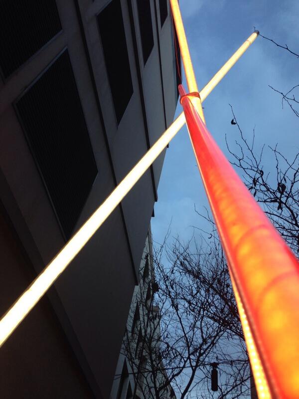 Raskielle's tweet photo. Boom lights camera #VividSydney @gillherm http://t.co/gVoxGTVFtD