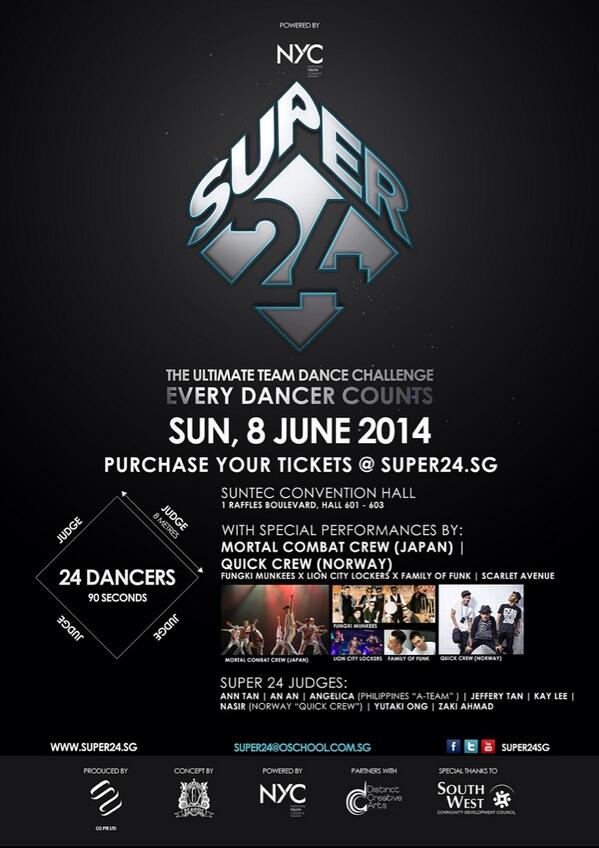 Here are the judges line up for Super 24! Get your tix &amp; come support your teams! Details: super24.sg